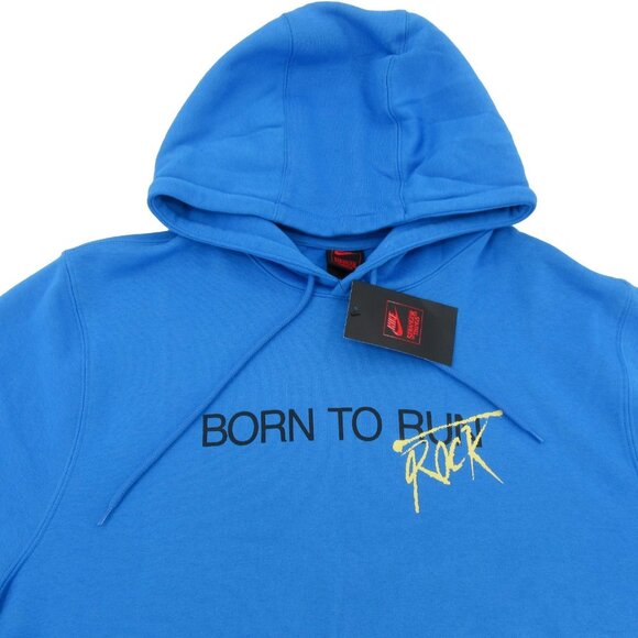 Nike x Stranger Things Blue Pullover Hoodie Men's Size Medium NEW